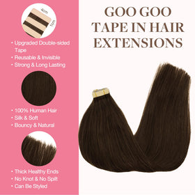 GOO GOO Tape in Hair Extensions 16 inch packaging view