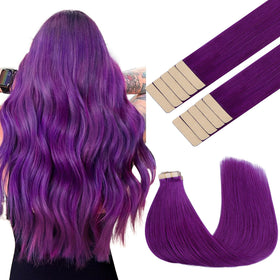 GOO GOO Tape-In Hair Extensions 16" Purple front view