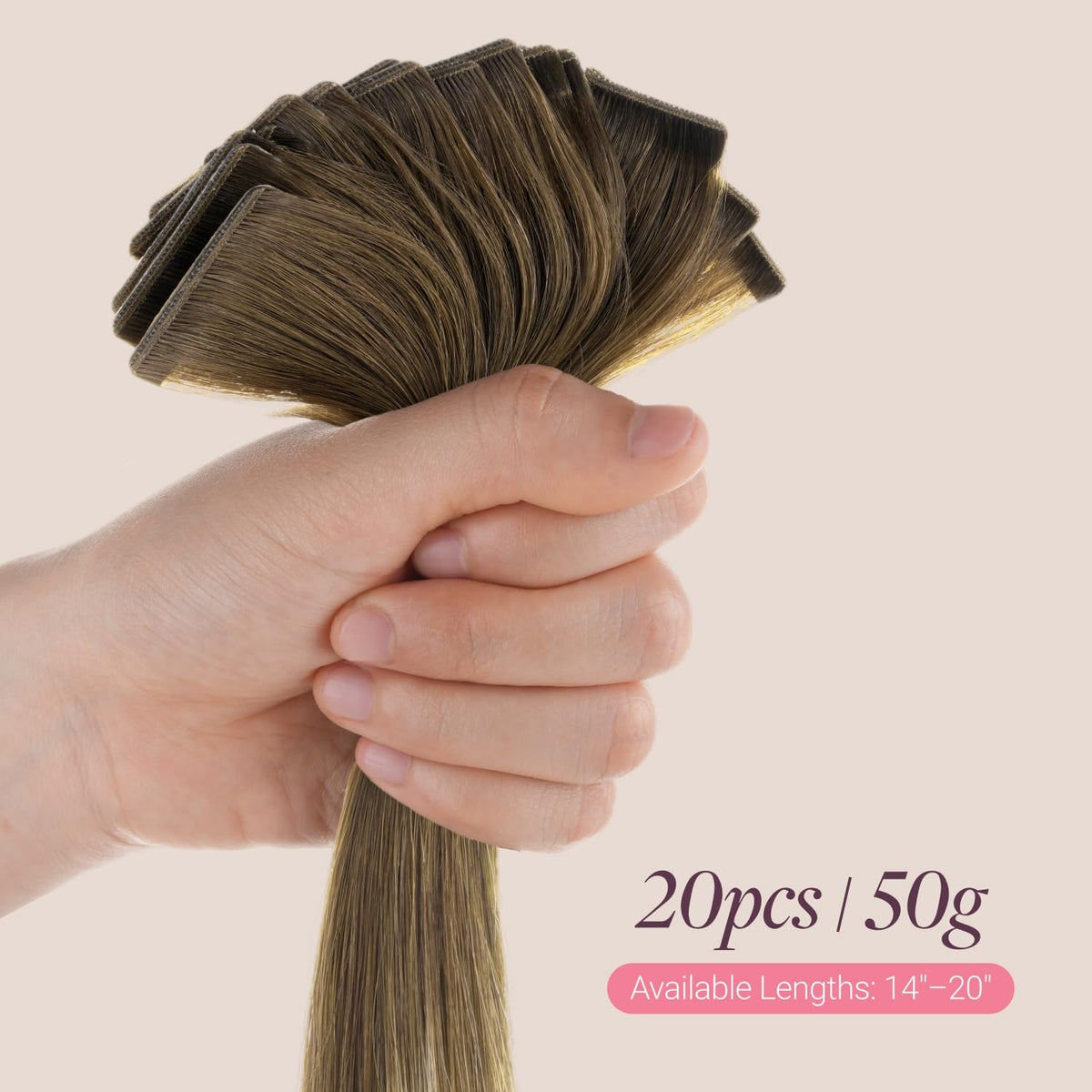 GOO GOO Tape in Hair Extensions 18-inch lightweight design demonstration