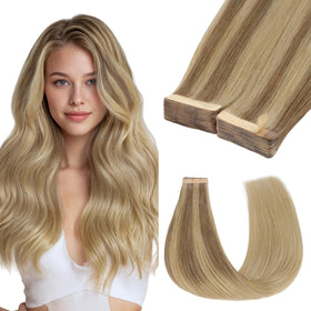 GOO GOO Tape in Hair Extensions 18 inch P18H front view