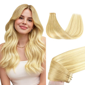GOO GOO Tape in Hair Extensions 18AT60A Pearl Ash Blonde front view
