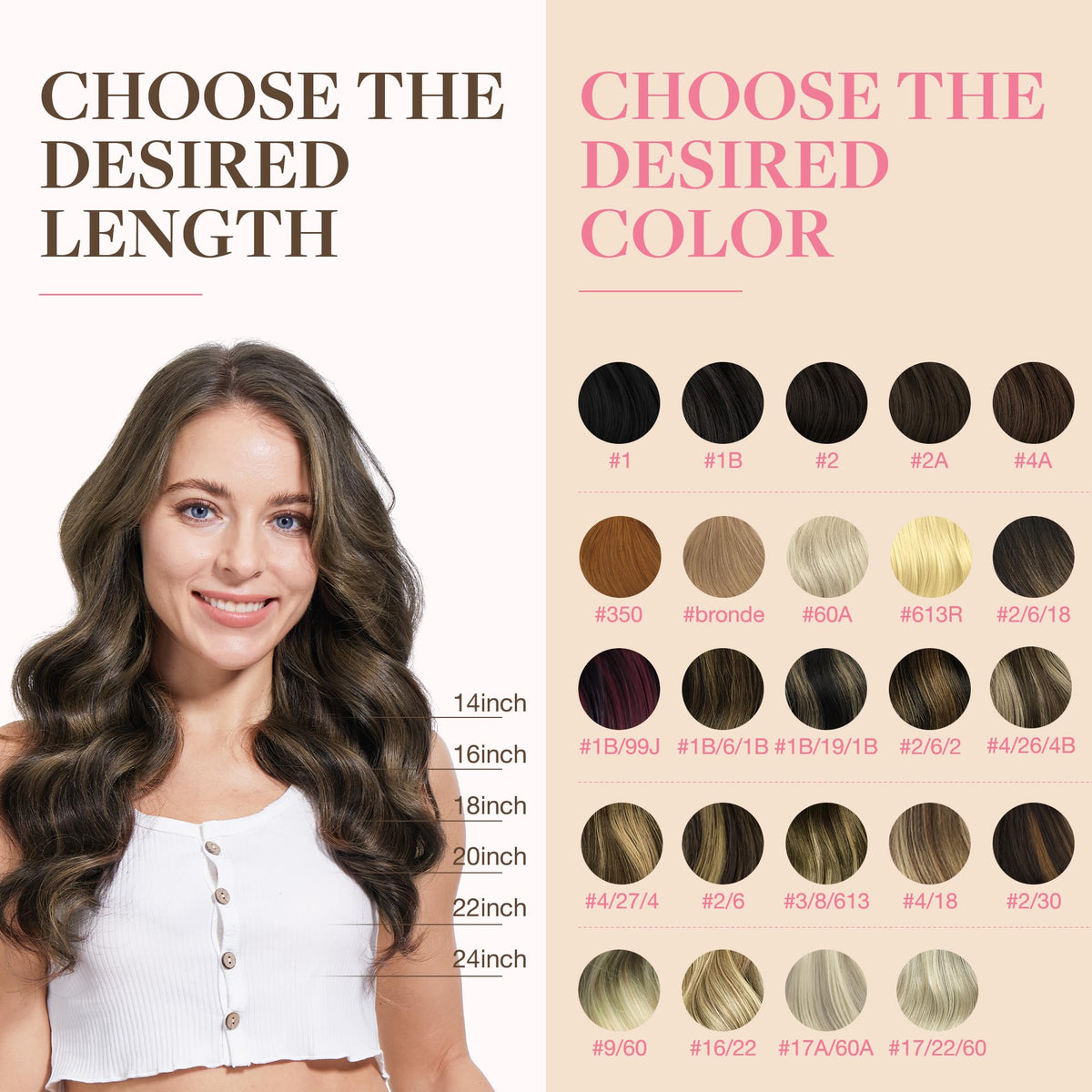 GOO GOO Tape in Hair Extensions 1B/19/1B color comparison