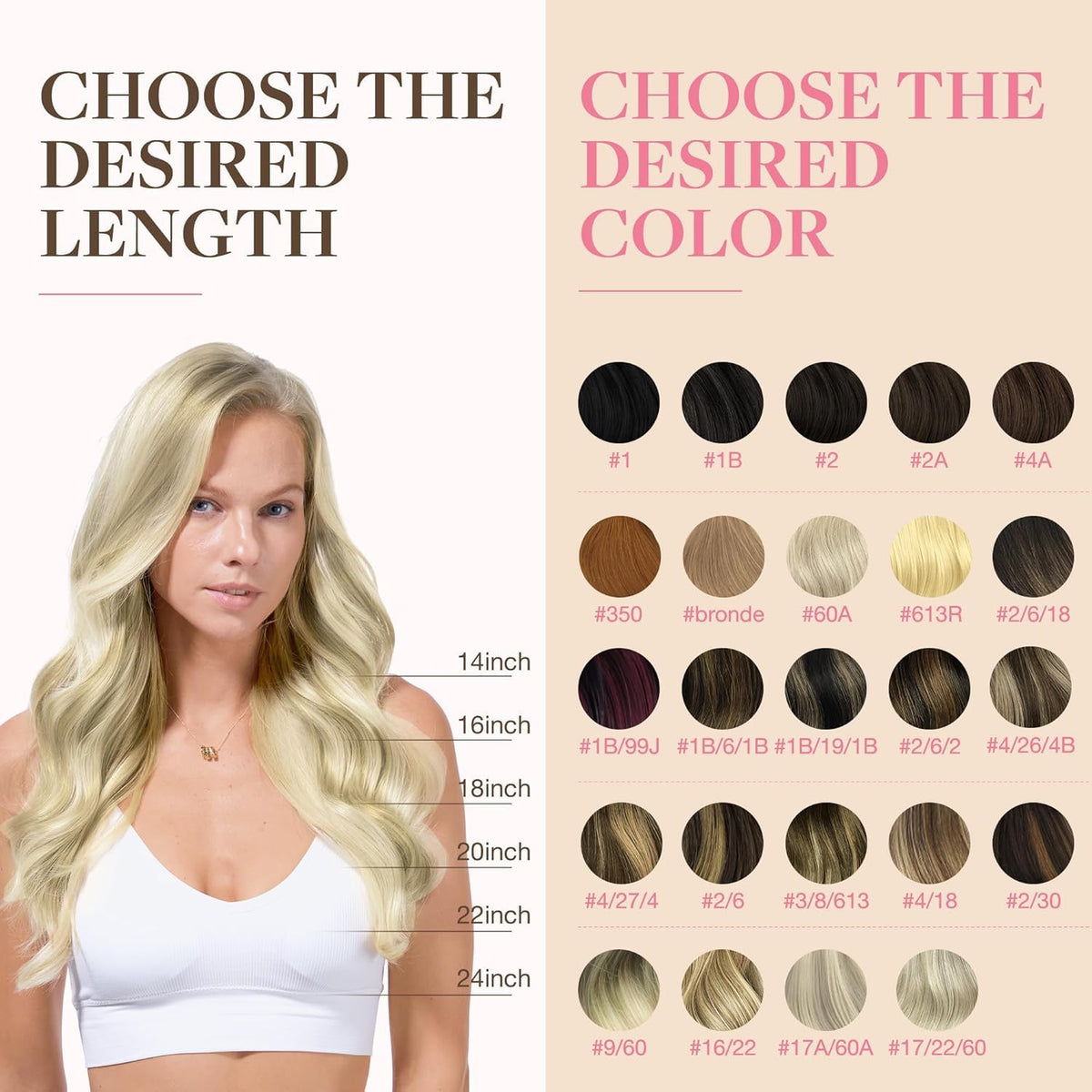 GOO GOO Tape in Hair Extensions 1B/19/1B with styling tools