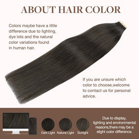 GOO GOO Tape in Hair Extensions 1C Mocha Brown application process