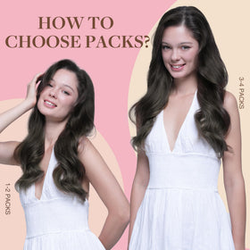 GOO GOO Tape in Hair Extensions 1C Mocha Brown in use