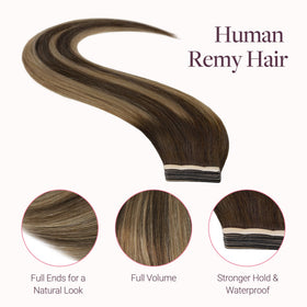 GOO GOO Tape in Hair Extensions 20" in natural light