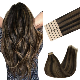 GOO GOO Tape in Hair Extensions 20-inch #2/6 front view