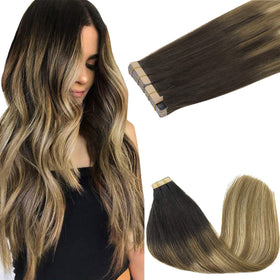 GOO GOO Tape in Hair Extensions 20 inch front view