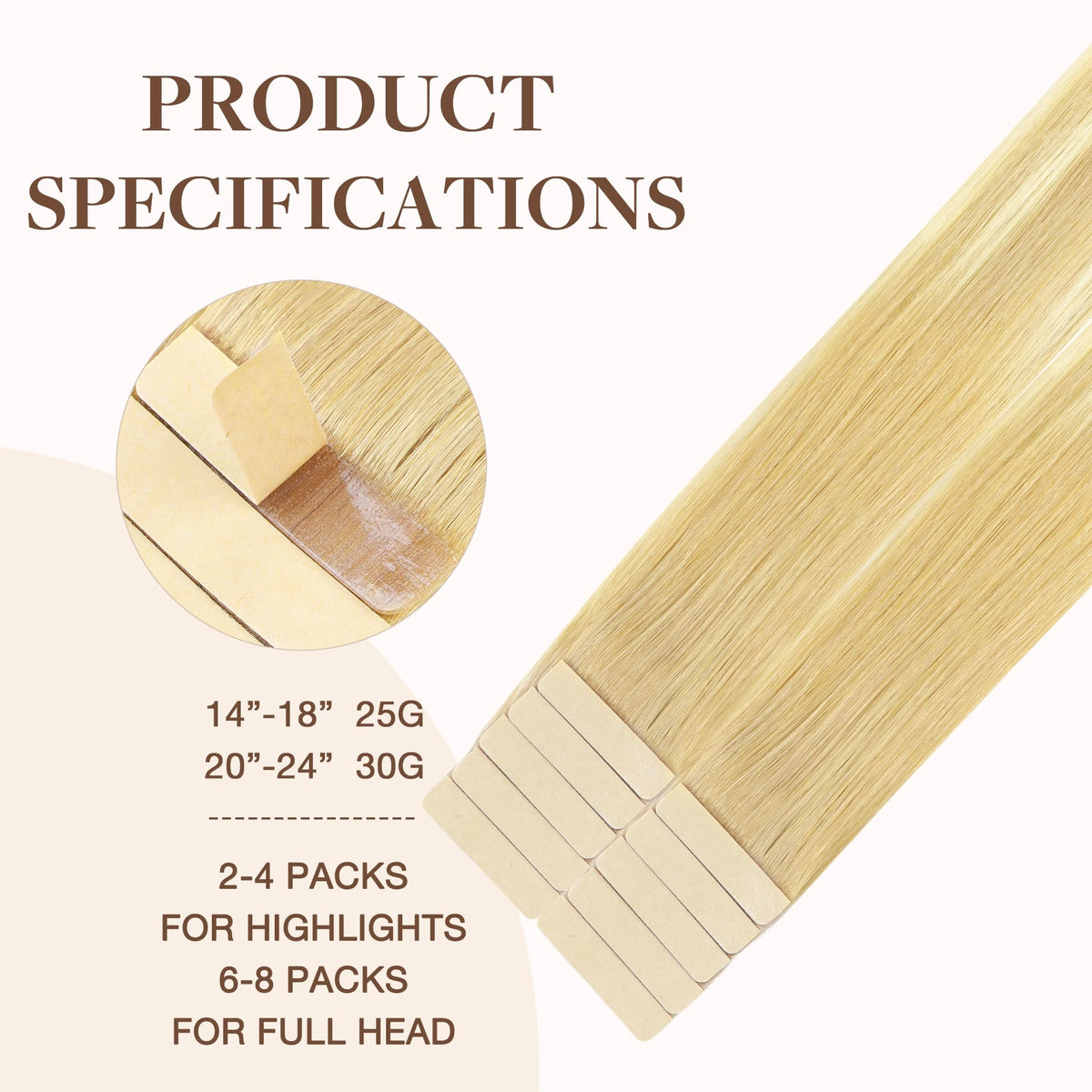 GOO GOO Tape in Hair Extensions 20 inch packaging
