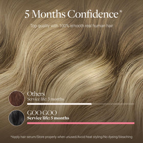 GOO GOO Tape in Hair Extensions 20 inch showing texture