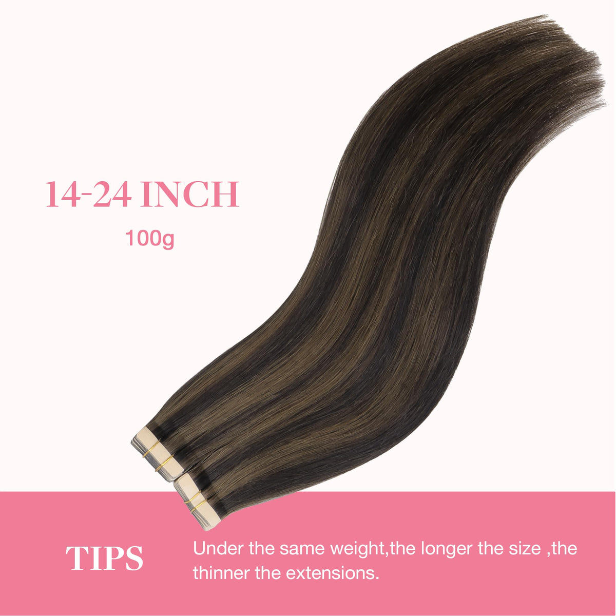 GOO GOO Tape in Hair Extensions 20 inch styling options