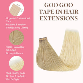 GOO GOO Tape in Hair Extensions 20" #O7/60F packaging