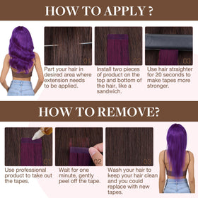 GOO GOO Tape in Hair Extensions 20" on model