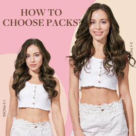 GOO GOO Tape in Hair Extensions 22 inch color swatches