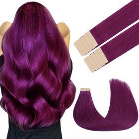 GOO GOO Tape in Hair Extensions 22" Violet front view