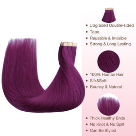 GOO GOO Tape in Hair Extensions 22" Violet packaging