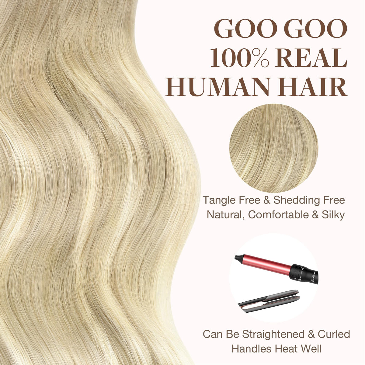 GOO GOO Tape in Hair Extensions 22inch color match service guide