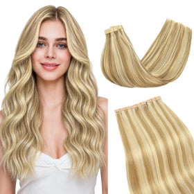 GOO GOO Tape in Hair Extensions 24-inch #16/22 front view