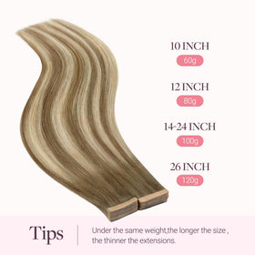GOO GOO Tape in Hair Extensions 24 inch #8E/61/8E packaging