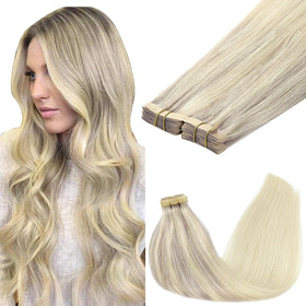 GOO GOO Tape in Hair Extensions 24 inch front view