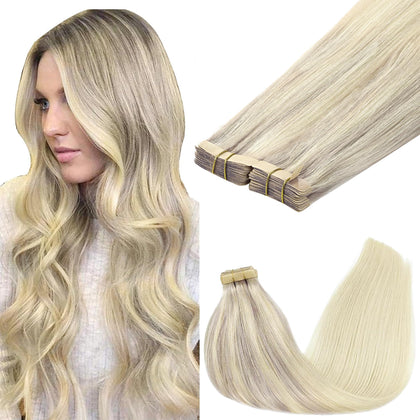 GOO GOO Tape in Hair Extensions 24 inch front view