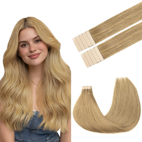 GOO GOO Tape in Hair Extensions 24inch Bronde front view