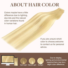 GOO GOO Tape in Hair Extensions 26 inch color match service example