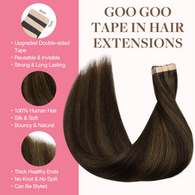 GOO GOO Tape in Hair Extensions 26 inch packaging