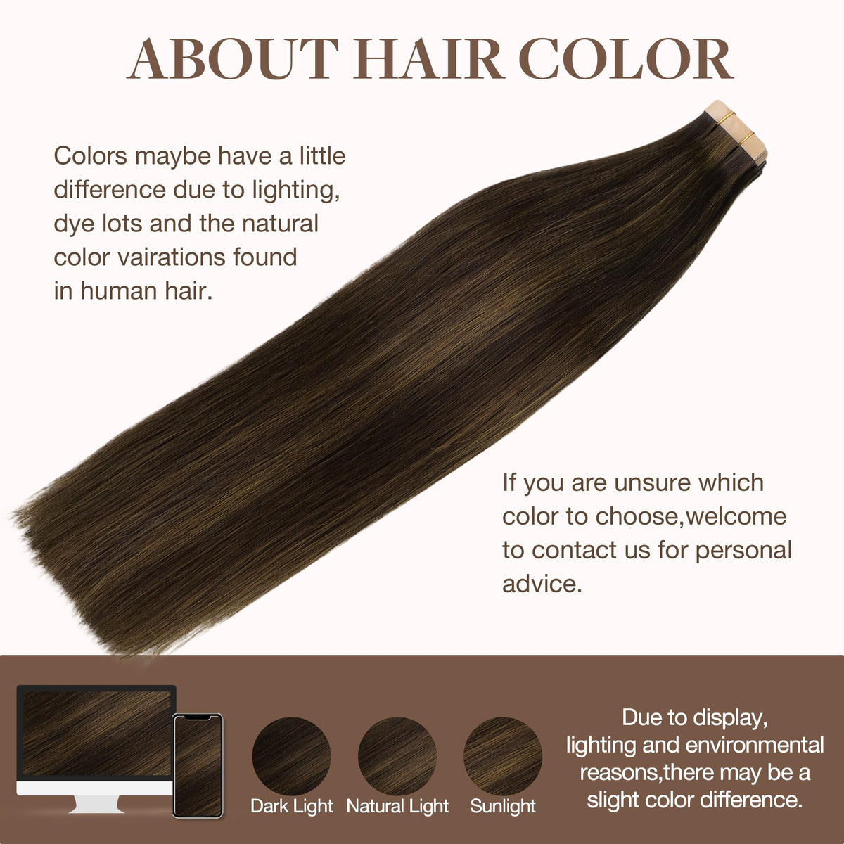 GOO GOO Tape in Hair Extensions 26 inch texture detail
