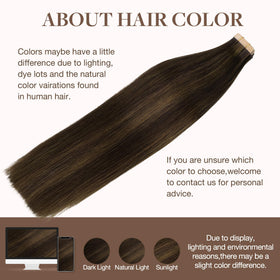 GOO GOO Tape in Hair Extensions 26 inch texture detail