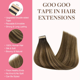 GOO GOO Tape in Hair Extensions 40 pcs packaging