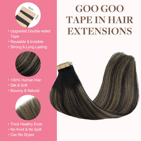 GOO GOO Tape in Hair Extensions 40 pieces packaging