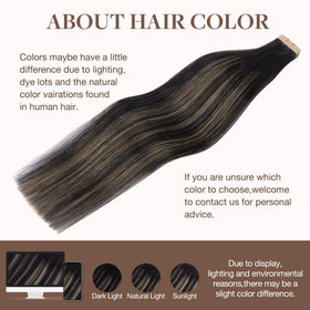 GOO GOO Tape in Hair Extensions 40pcs laid out