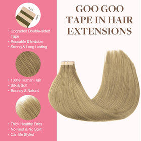 GOO GOO Tape in Hair Extensions 40pcs packaging