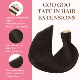 GOO GOO Tape in Hair Extensions 40pcs packaging