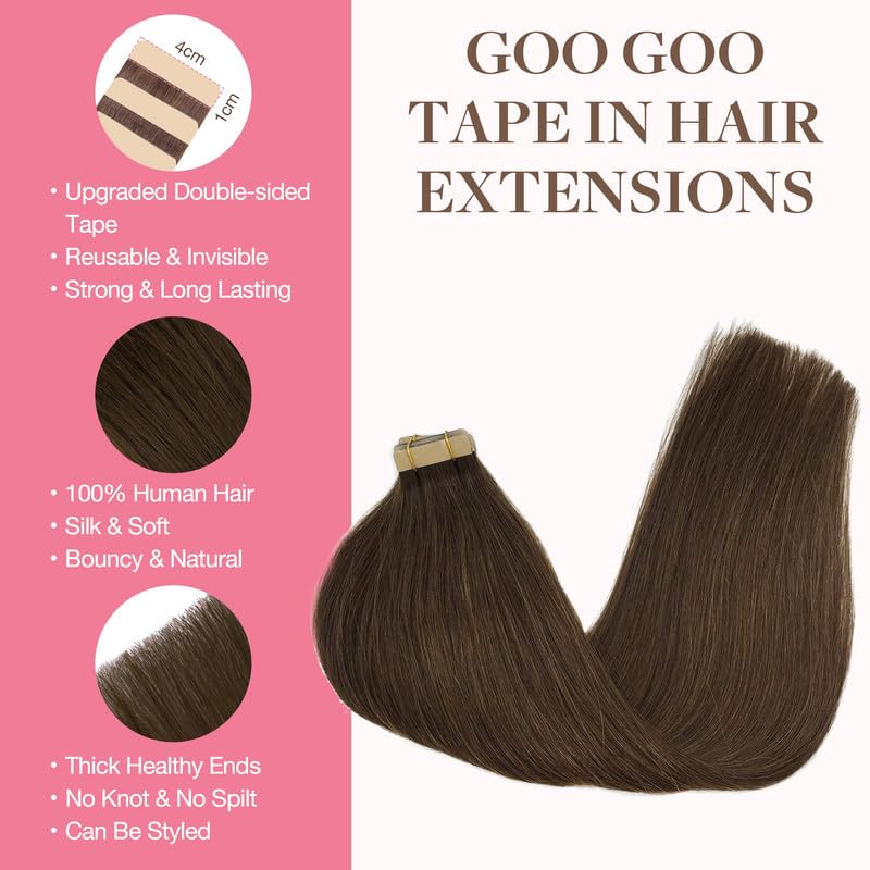GOO GOO Tape in Hair Extensions 40pcs packaging