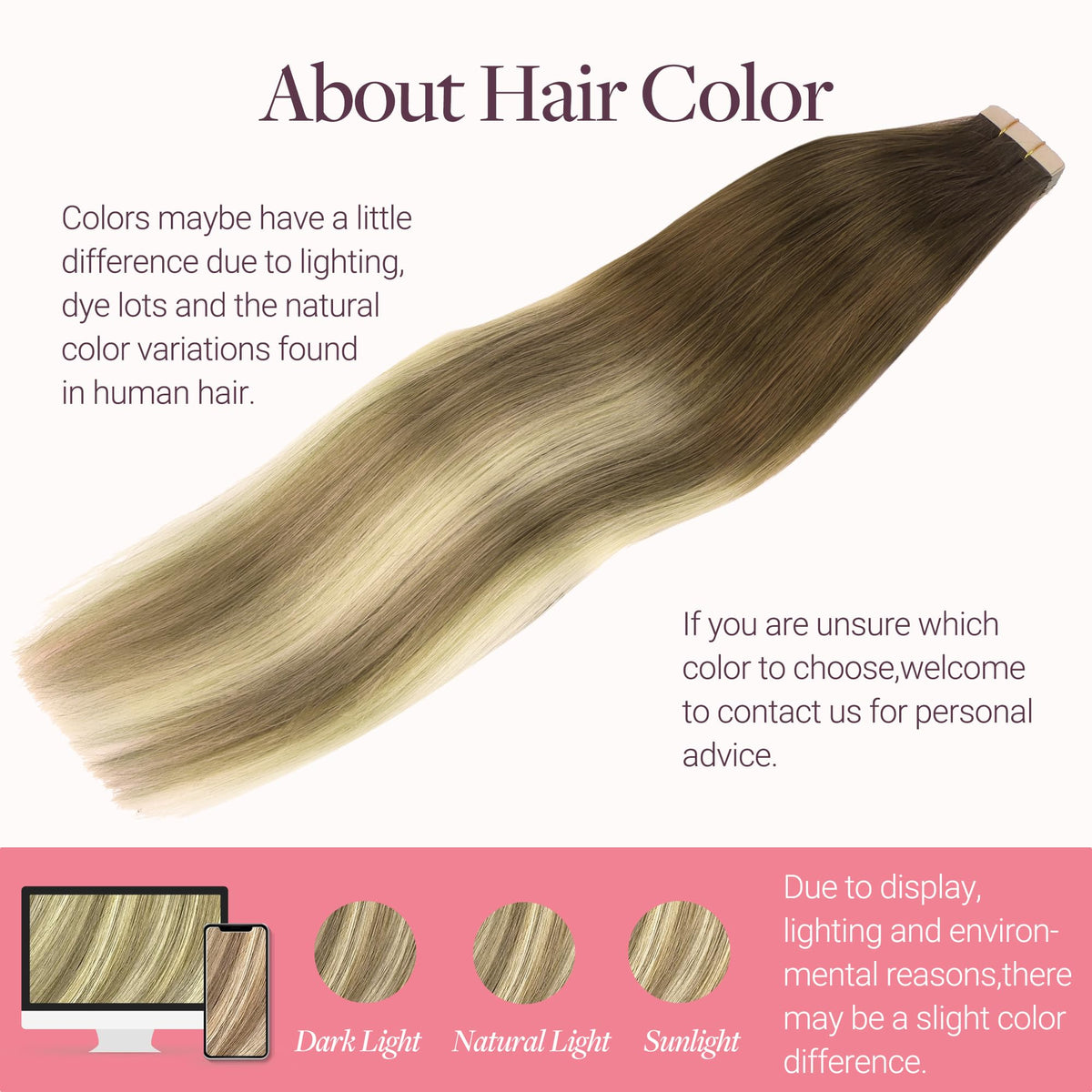 GOO GOO Tape in Hair Extensions 60 pieces display