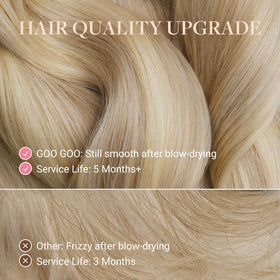 GOO GOO Tape in Hair Extensions 60A Platinum Blonde packaging