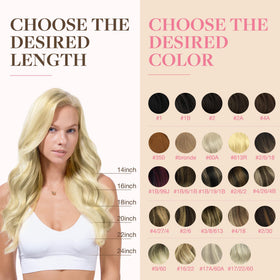 GOO GOO Tape in Hair Extensions 613R Bleach Blonde side view