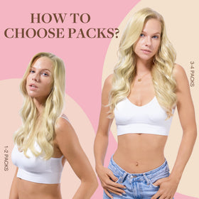 GOO GOO Tape in Hair Extensions 613R Bleach Blonde styled hair