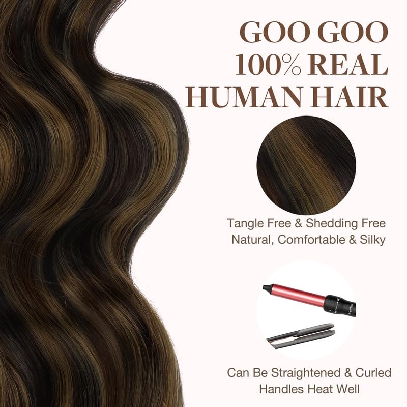 GOO GOO Tape in Hair Extensions being applied to hair