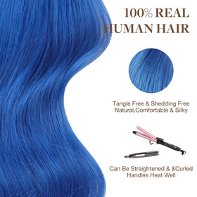 GOO GOO Tape-In Hair Extensions #Blue with extra tapes