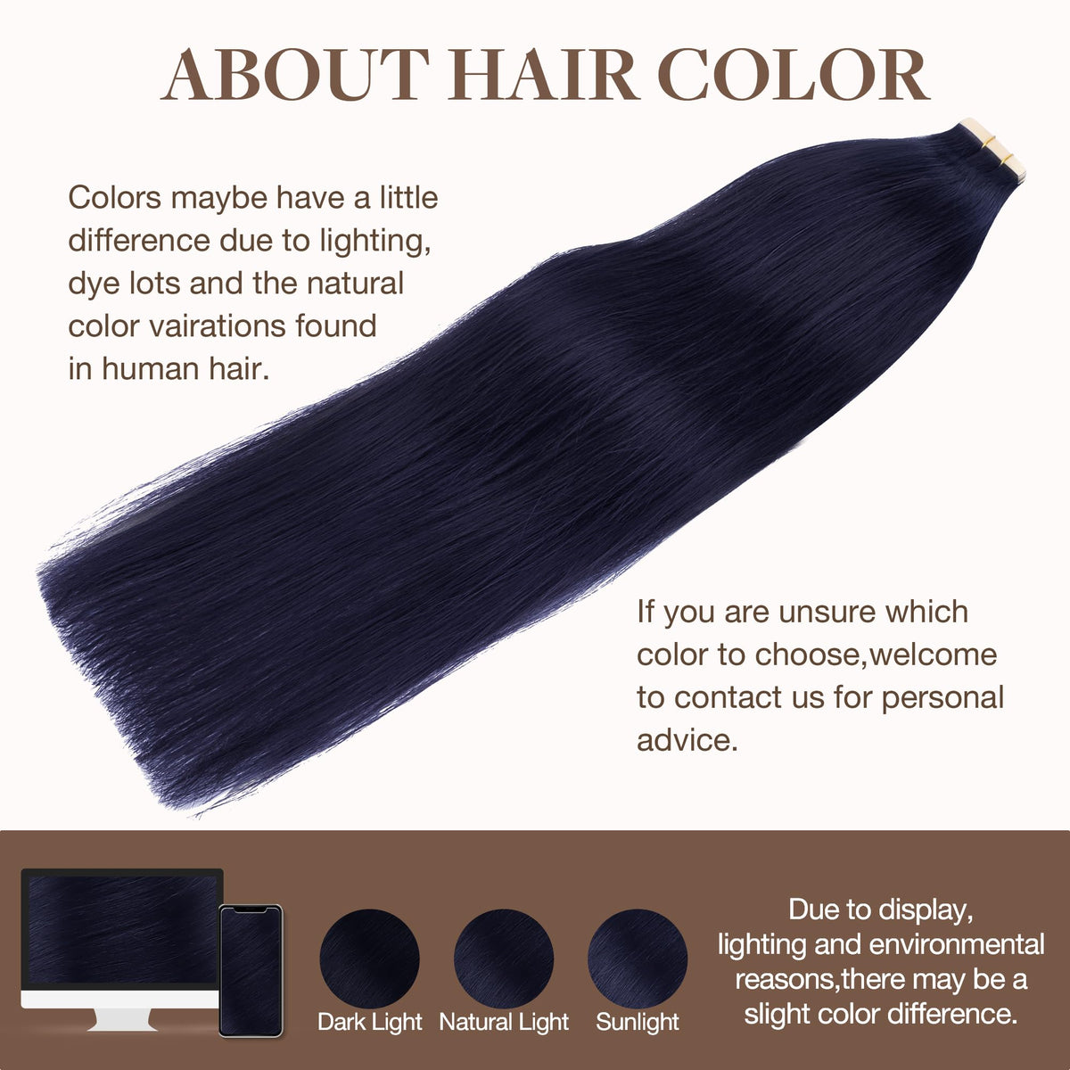 GOO GOO Tape in Hair Extensions close-up of skin weft tape