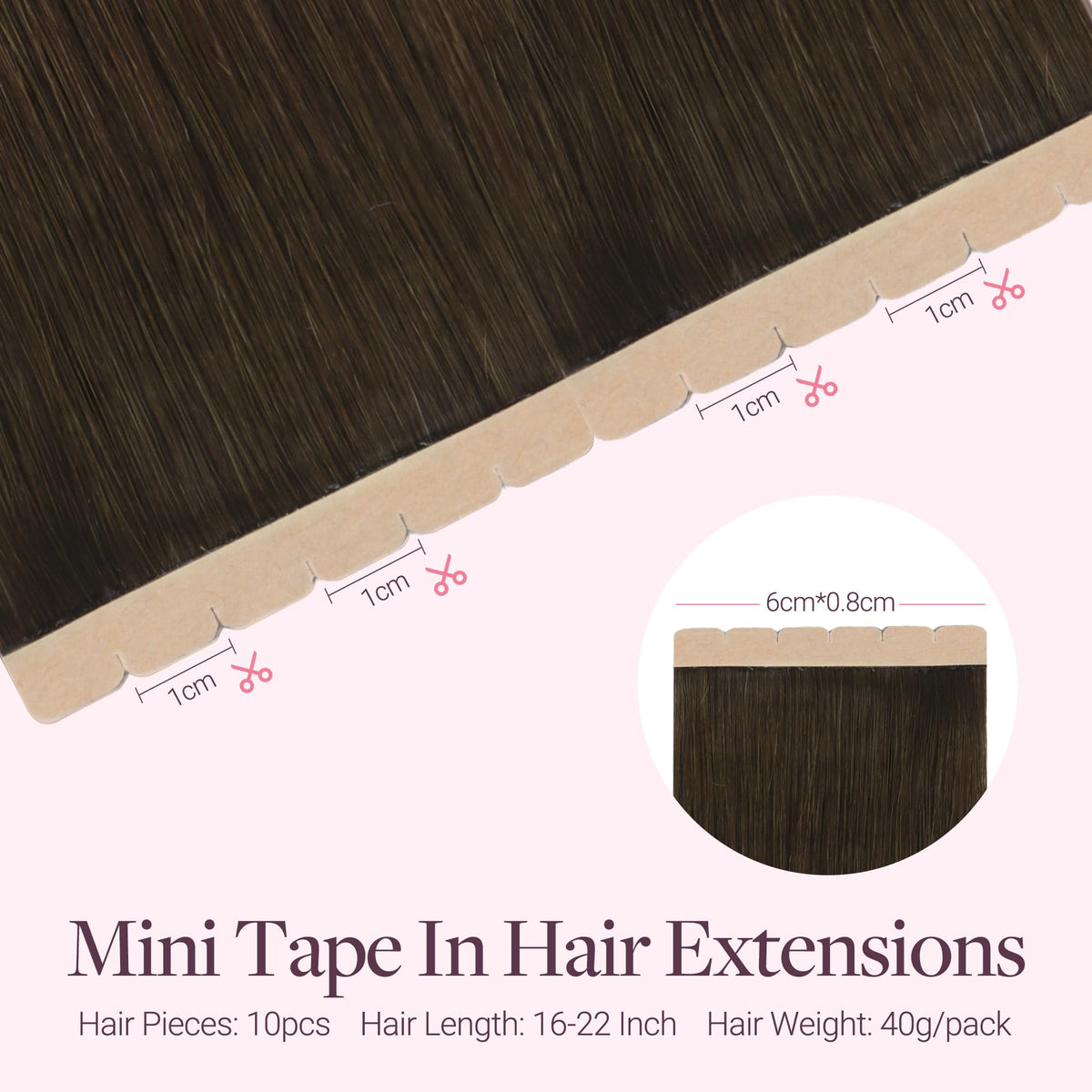 GOO GOO Tape in Hair Extensions close-up of tape