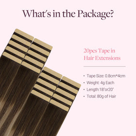 GOO GOO Tape in Hair Extensions close-up of weft