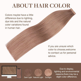 GOO GOO Tape in Hair Extensions close-up on skin weft tape