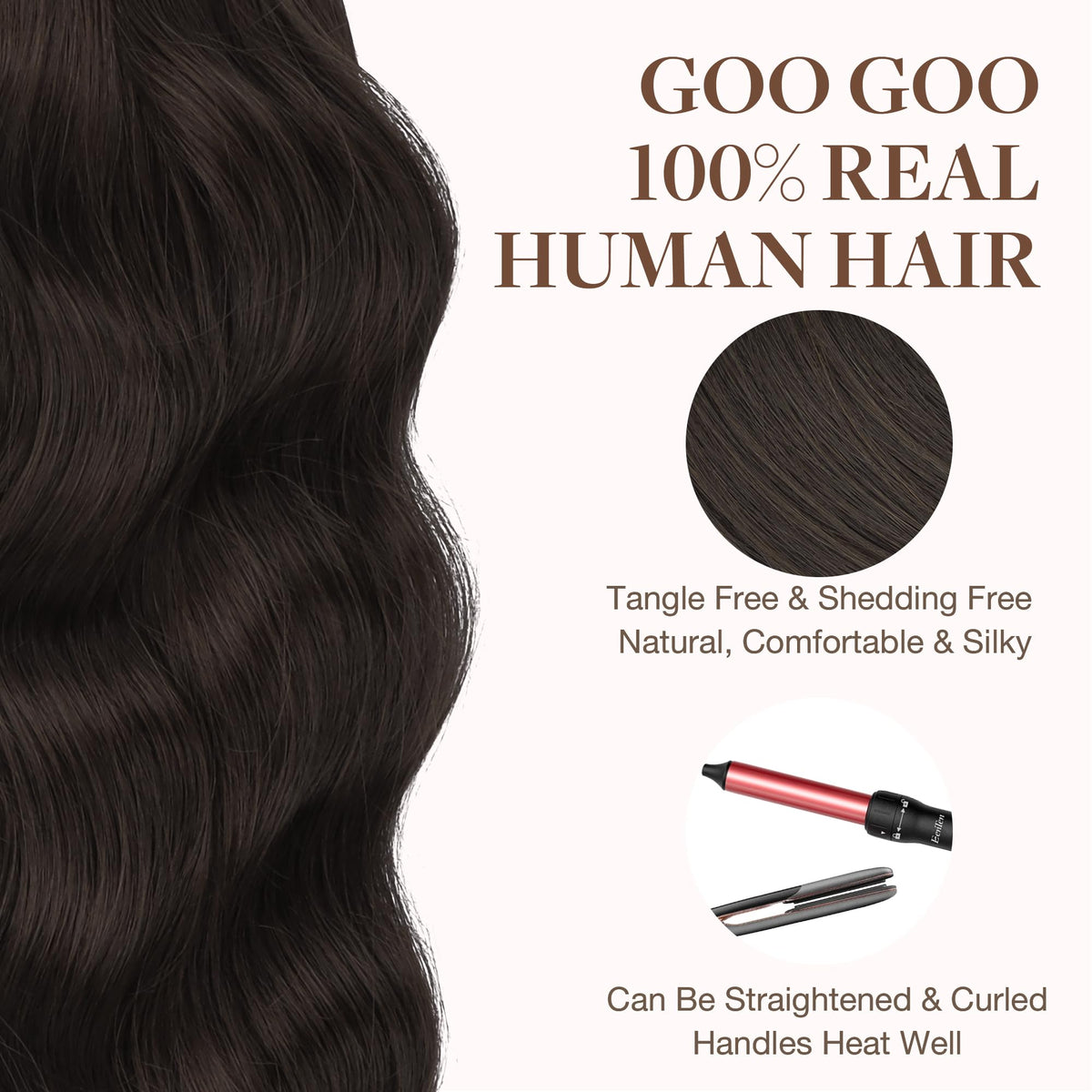 GOO GOO Tape in Hair Extensions color comparison