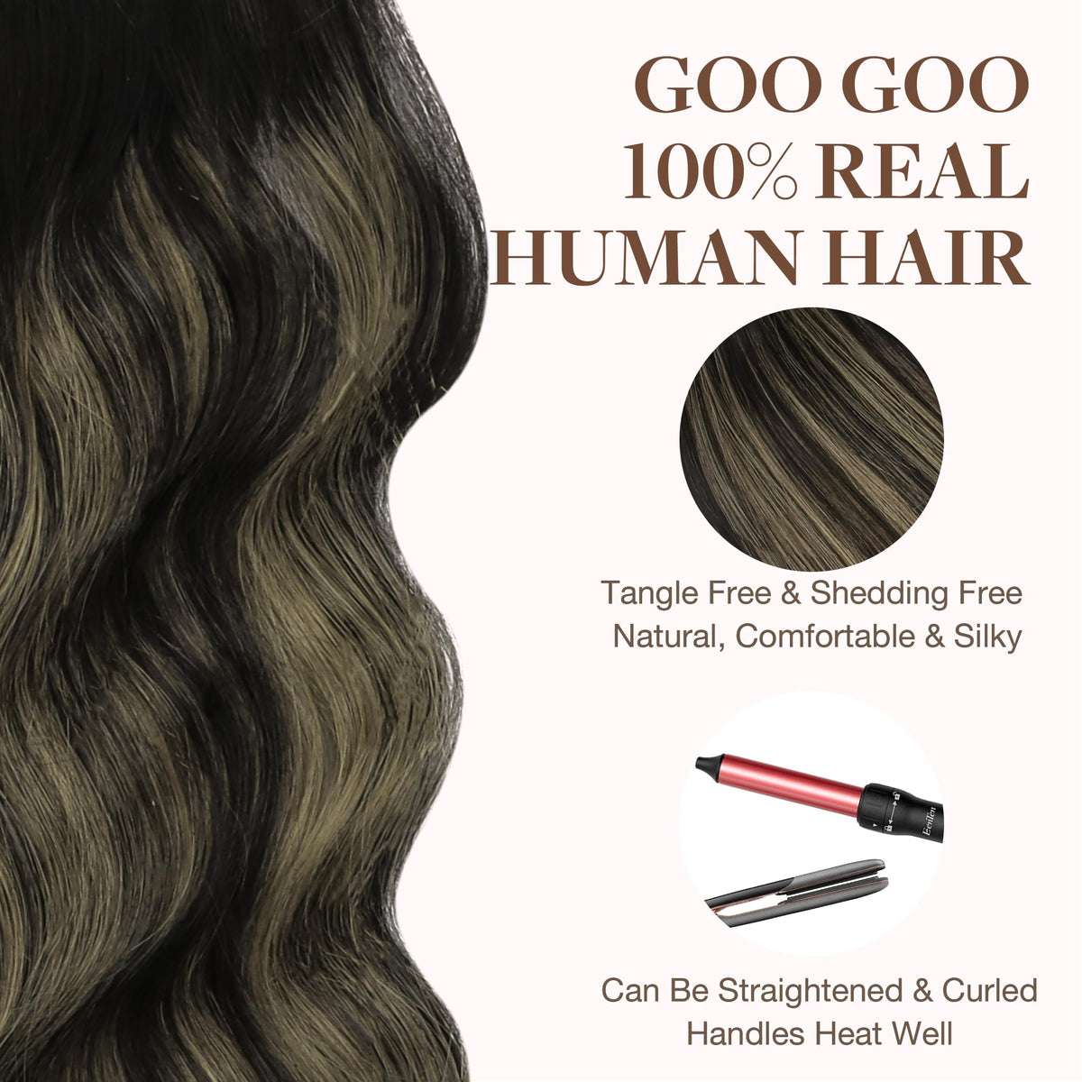 GOO GOO Tape in Hair Extensions color comparison chart