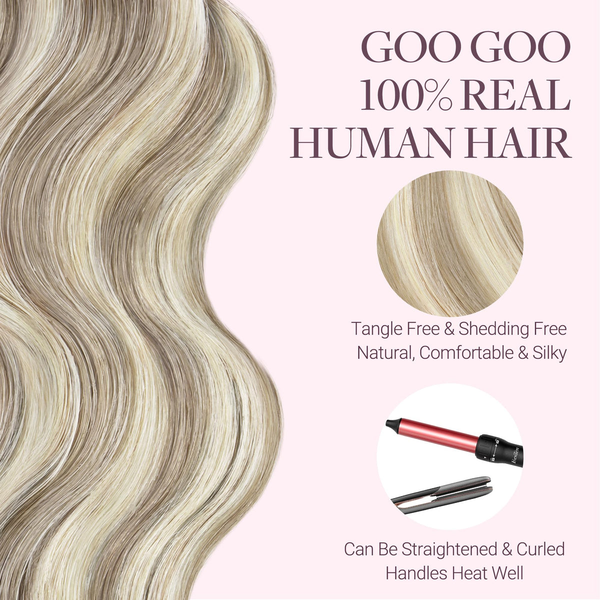 GOO GOO Tape in Hair Extensions color match service