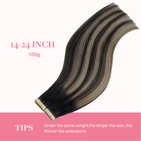 GOO GOO Tape in Hair Extensions color match service example